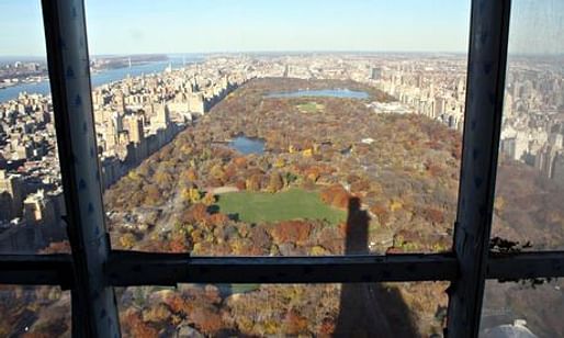 The view from New York's tallest residential skyscraper, One57 on to Central Park. (The Guardin; Photograph: Christina Horsten/dpa/Alamy Live News)
