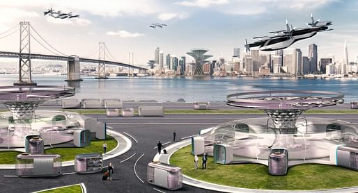 Hyundai's vision for an urban air mobility network. Image: Hyundai