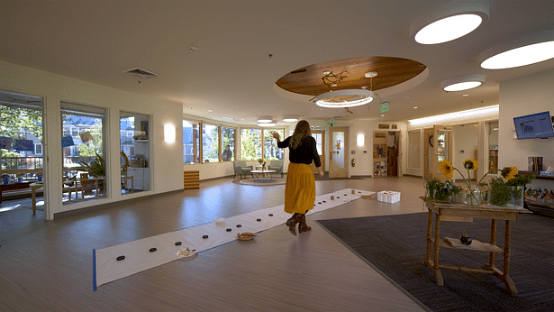 Interior of the Piazza in Use at the Little School