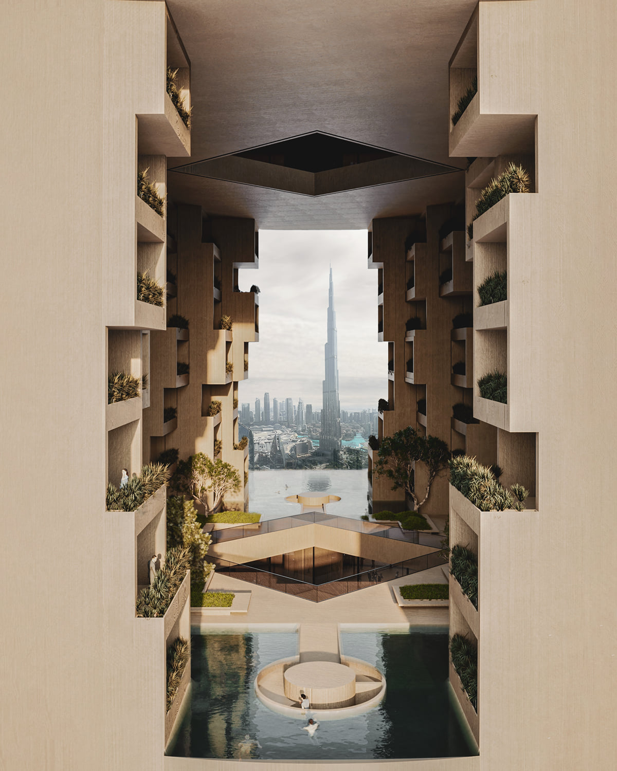 Dubai Edition Hotel: Vertical Oasis | Kalbod Design Studio | Archinect