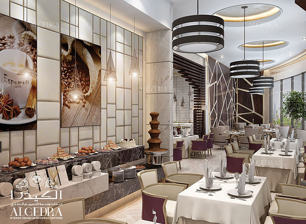 Hotel restaurant buffet area design