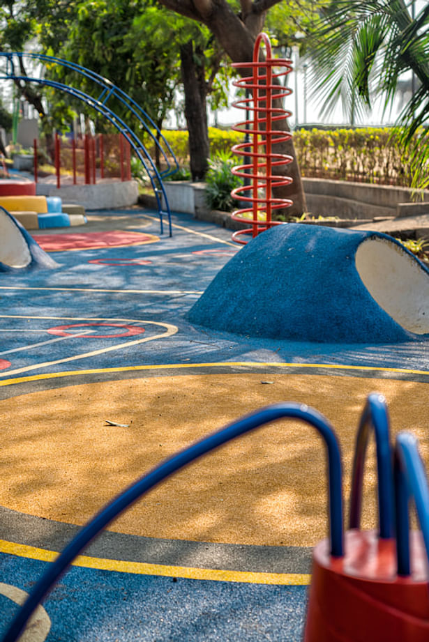 Interesting mounds for children to explore.