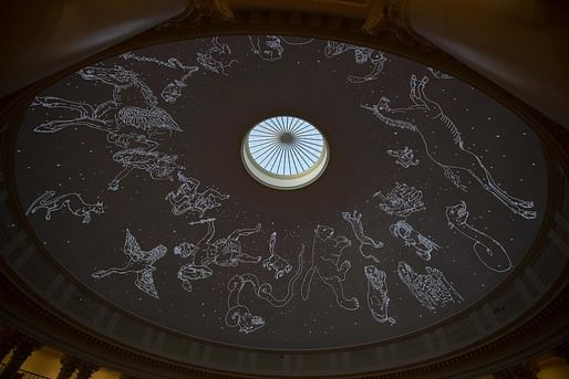 The University of Virginia's Rotunda has been temporarily transformed into a planetarium. Photo: Dan Addison, via University of Virginia.