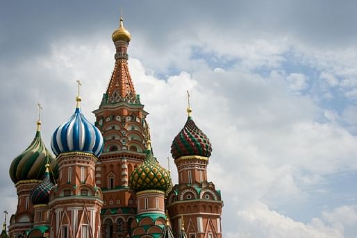 Saint Basil's Cathedral in Moscow (via theatlantic.com; Photo: Katie Brady/Flickr) 