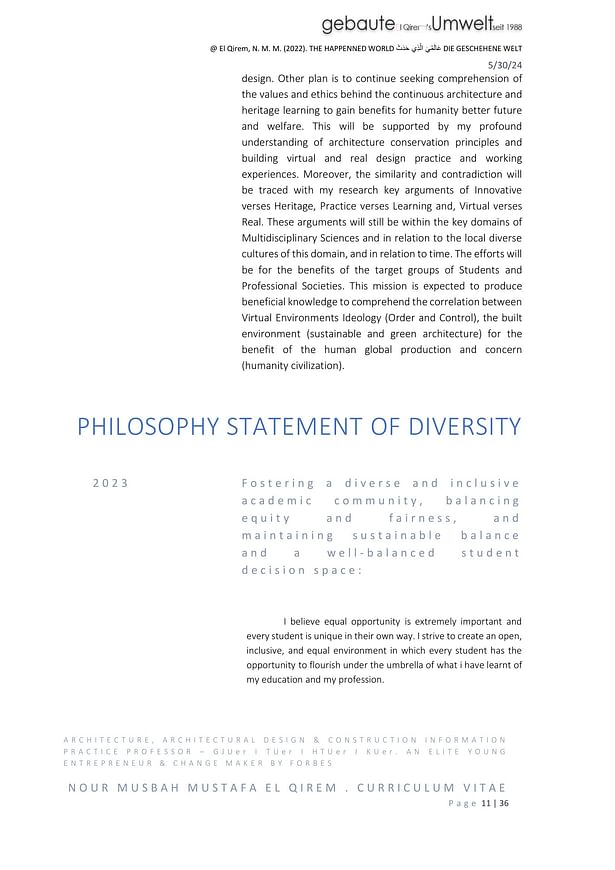 Philosophy statement of diversity