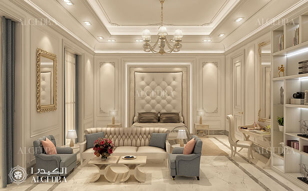 Bedroom in luxury villa decor