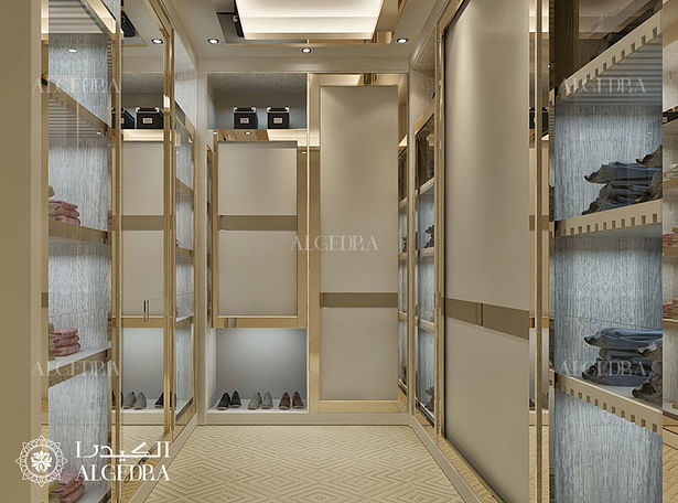 Closet design in small villa