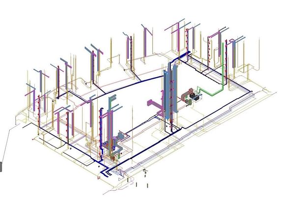 BIM mockup - pipes & technics