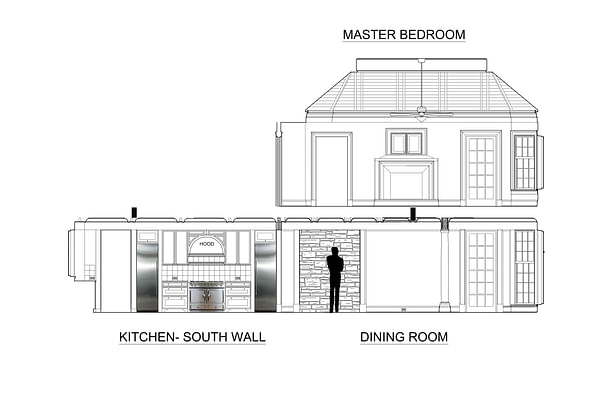 SECTION THROUGH KITCHE/DINING & MASTER