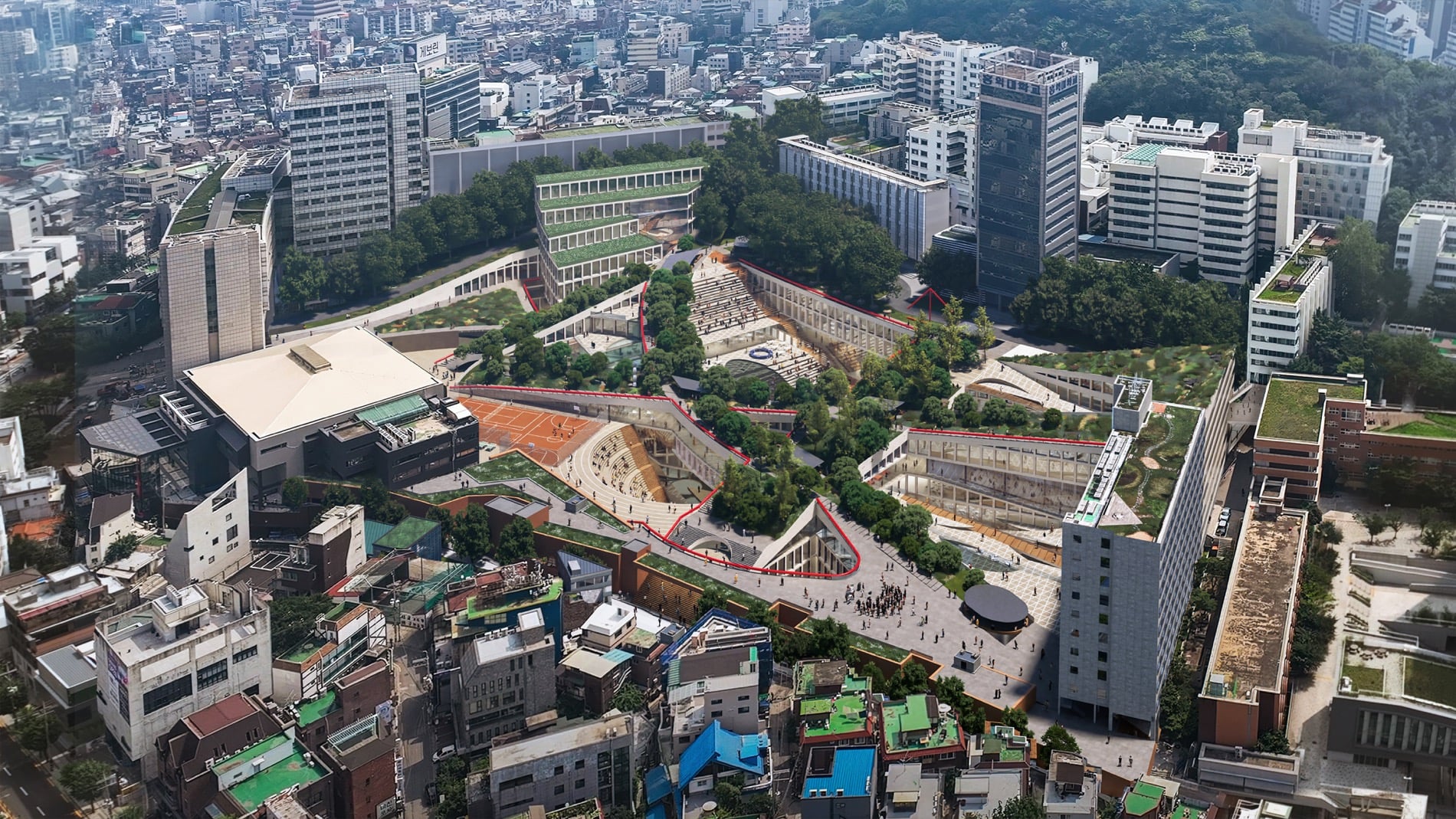 OMA's competition-winning campus for Seoul’s Hongik University digs ...
