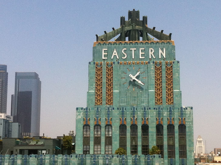 The Eastern Columbia Building first achieved landmark status in 1985. Image courtesy of Los Angeles Conservancy.