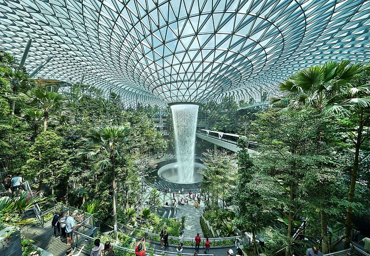 Jewel Changi Airport in Singapore by Safdie Architects. Photo credit: Timothy Hursley