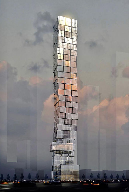 A proposed tower for the 450 Eleventh Avenue site in Hudson Yards. Image courtesy of Marx Development Group.