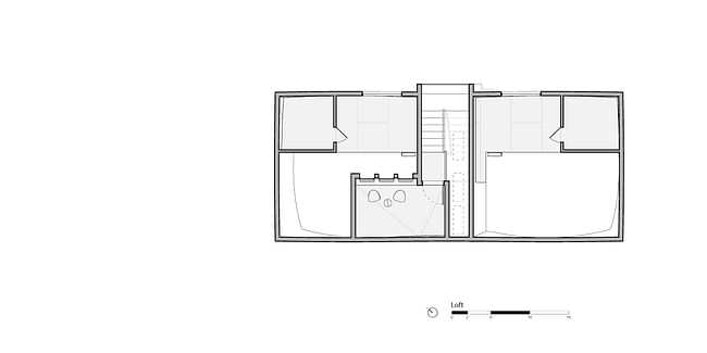 Loft floor plan. Image courtesy Eric Owen Moss Architects