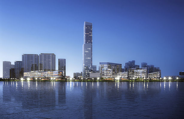 Competition Stage- Perspective view of waterfront development