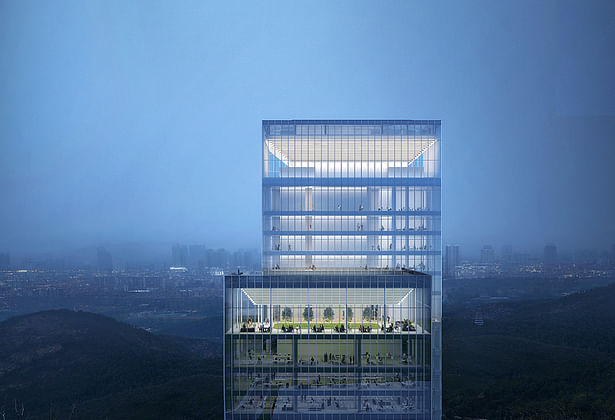 Rendering – Lighting Design on Top of the tower 
