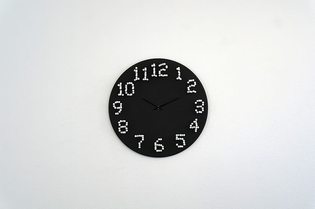 'MOCAP' bamboo wall clock by J.P.Meulendijks (is time an illusion?)