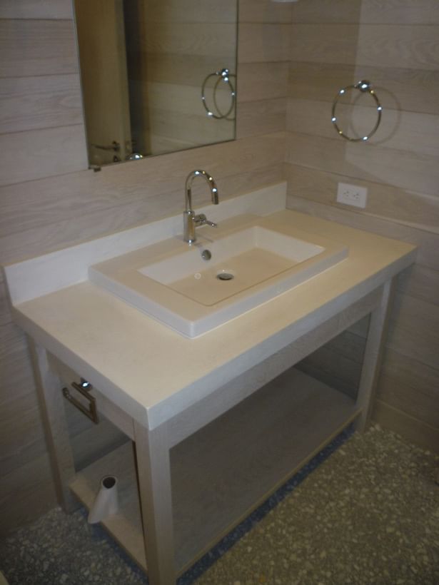 Main house waterproof plaster vanity counter