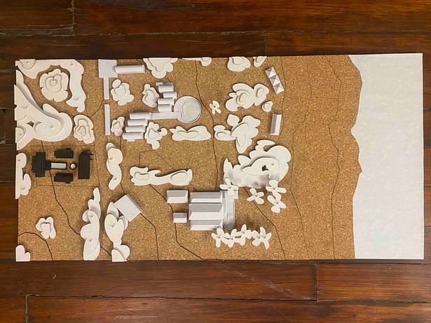 1:500 Site Context Model with hand-built & 3D printed elements 