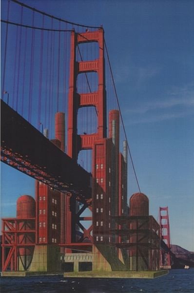 Marc L'Italien's Golden Gate Tidal Power & Desalination Station (1995-1999). Courtesy of Architizer.