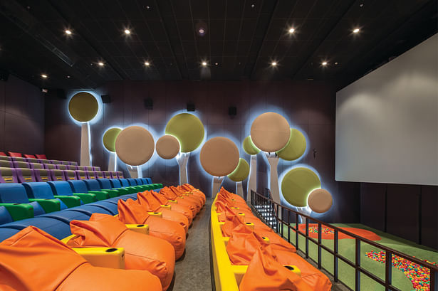 The brightly coloured seating designs encourage informality and parent-child bonding.