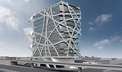 Eric Owen Moss-designed (W)RAPPER: tower construction goes vertical