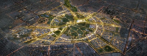 King Salman Park, 3D render © Omrania
