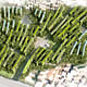Aerial view of the proposed Shobuj Pata Eco Community Development by JET Architecture, JCI Architects, and Terraplan Landscape Architects (Image: JET)
