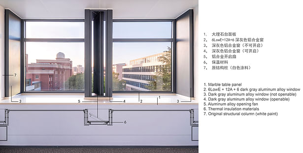 Enlarged viewing window + aluminum alloy window frame take in the beauty of campus in a glance.