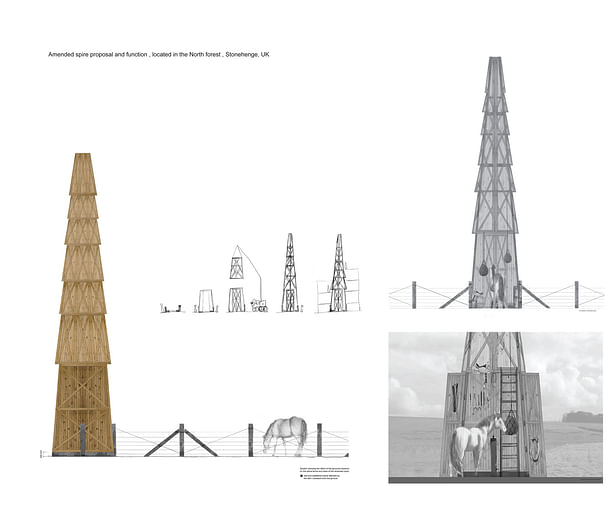 Re interpretation of newly designed spire into my thesis project 