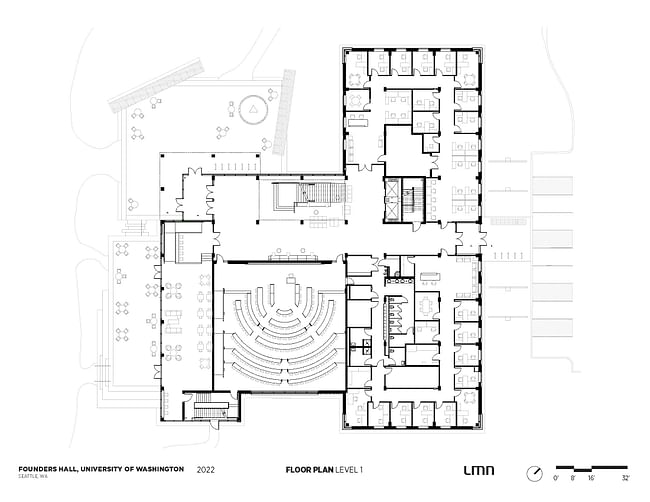 Level 1 floor plan. Image credit: LMN Architects