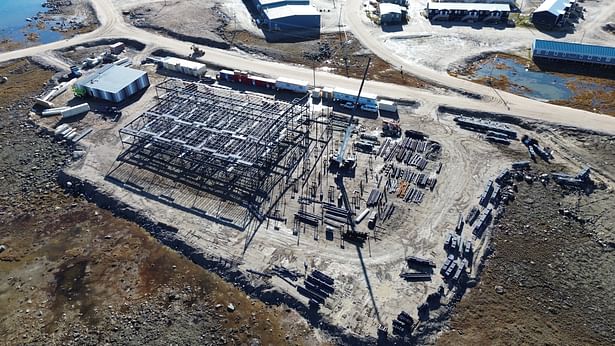 The new Taloyoak High School and Daycare's superstructure has been completed. 