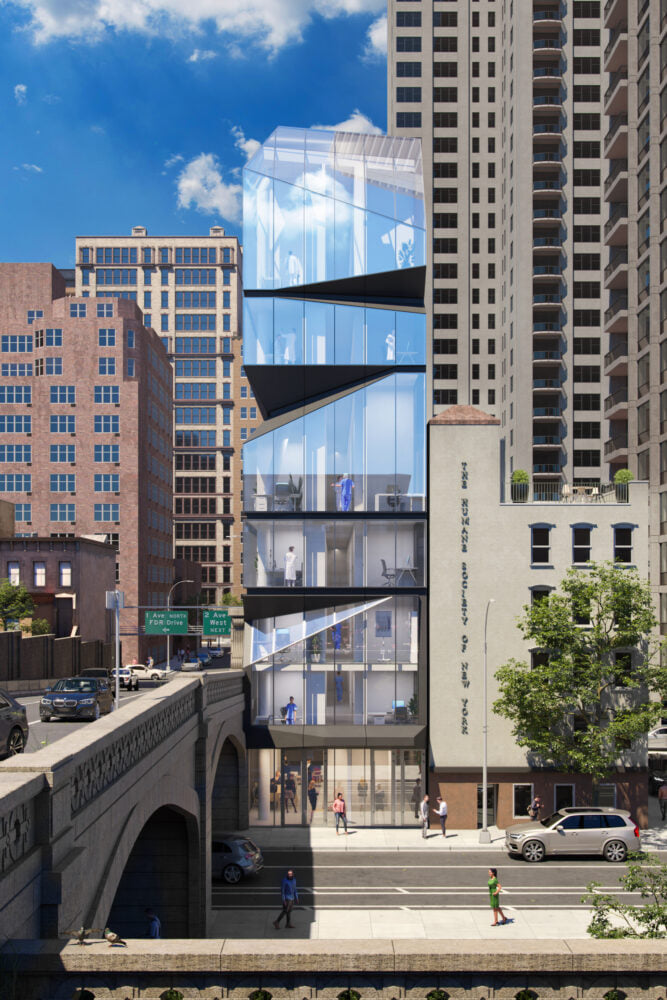 First renderings of new slim, glass-clad medical building in Manhattan ...