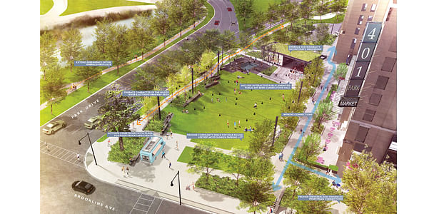 concepts incortrporated into the park green