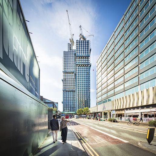 HTA Design's Ten Degrees in Croydon, the world's tallest modular building. Image: HTA Design