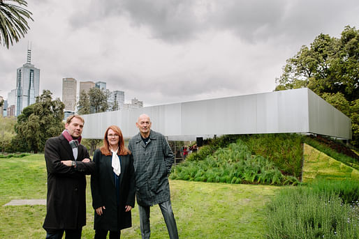 Rem Koolhaas, David Gianotten & Naomi Milgrom. Credit: Timothy Burgess.