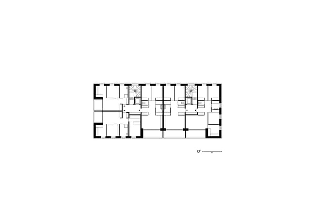 The social housing building. Image courtesy David Chipperfield Architects