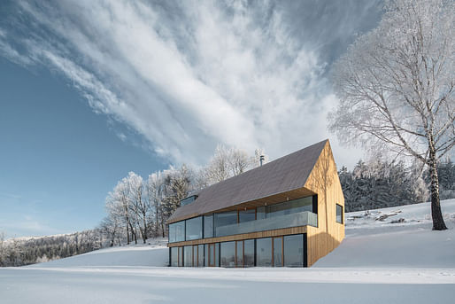 <a href="https://archinect.com/firms/project/150080226/house-in-krkono-e/150247670">House</a> in Krkonoše, Czech Republic by <a href="https://archinect.com/franekarchitects">Fránek Architects</a>; Photo: Petr Polák