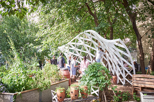Green Acres Community Garden in Brooklyn, designed by a team including NYIT student Daniel Beecher