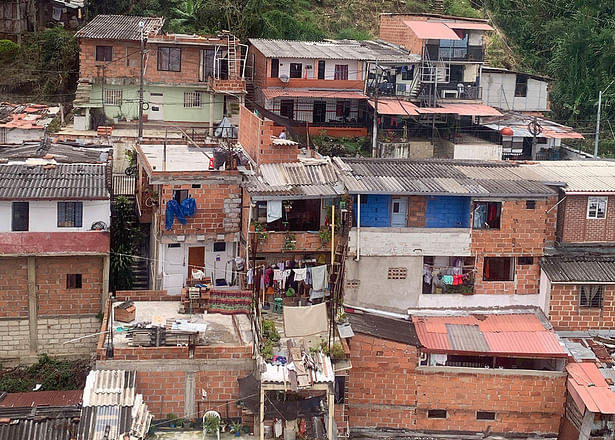Symposium chair Nasim Motalebi took this image showing the urbanization in Medellín, Colombia, which ties with Brazil for having the highest index of urban inequality and insecurity in Latin America. Credit: Nasim Motalebi / Penn State. Creative Commons