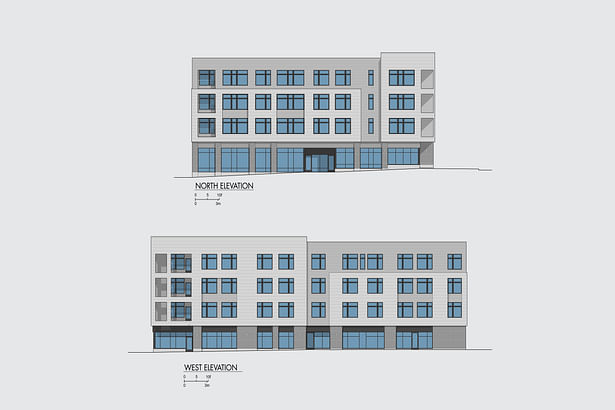 North and West Elevations