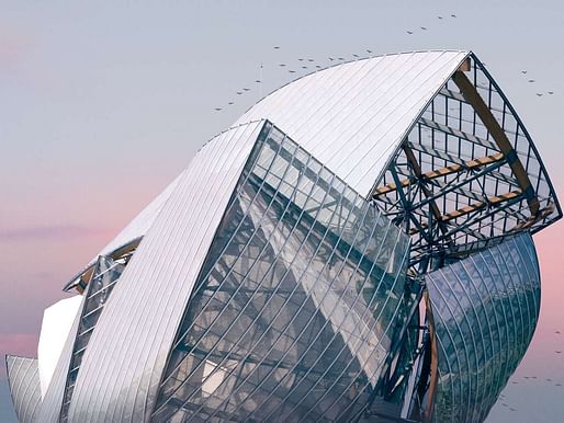 #MyFLV contest finalist image of Frank Gehry’s Fondation Louis Vuitton Building, located in Paris, FR. Image: Pierre Châtel-Innocenti. 