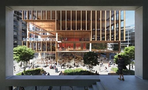 West Plaza, T3 Bayside designed by 3XN. Image courtesy of the firm.