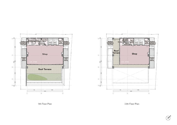 Floor Plans (9th & 10th Floors) Image Credit: Nikken Sekkei Ltd