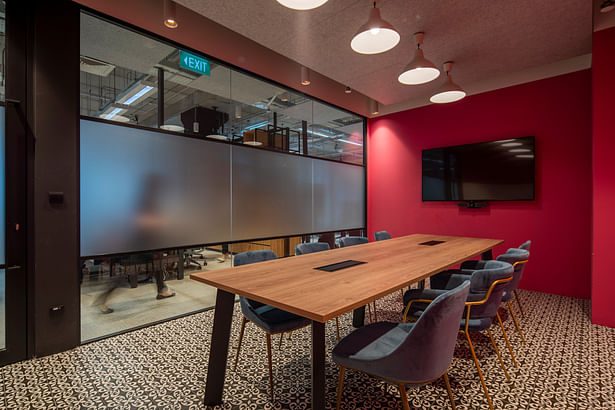 Peranakan-inspired meeting room at OMD - fusing tradition with modern office design