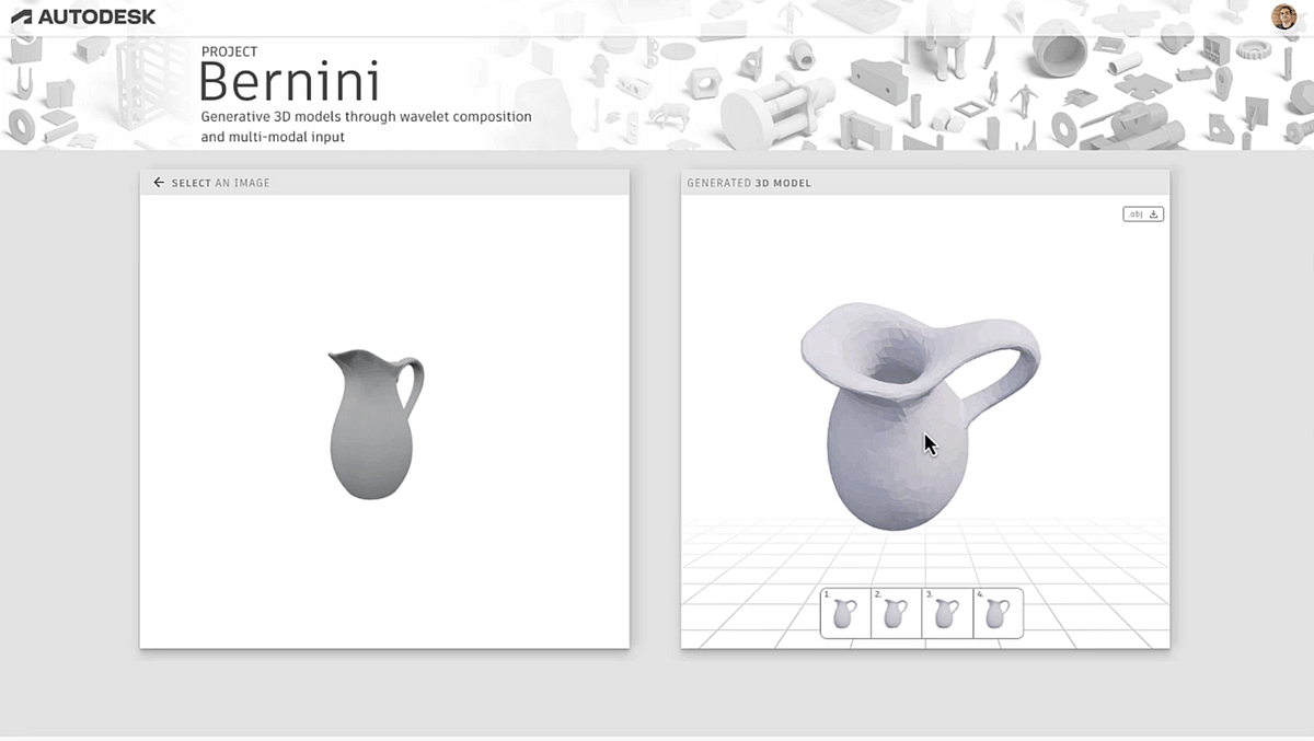 Autodesk introduces experimental AI 3D shape generator Project Bernini