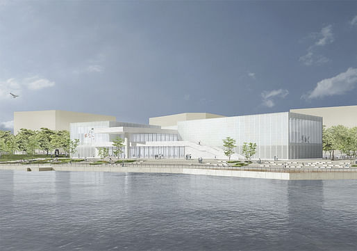 Rendering of the David Chipperfield-designed West Bund Art Museum in Shanghai. Image: David Chipperfield Architects