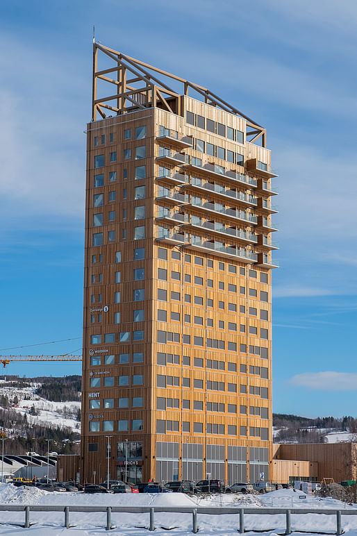 It's a bird! It's a plane! It's glue-laminated timber! Photo: Nina Rundsveen, courtesy of Moelven.