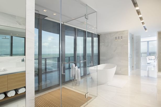 Miami Interior Designers - Residential Interior Design Project in Miami, FL. Regalia is an ultra-luxurious, one unit per floor residential tower. The 7600 square foot floor plate/balcony seen here was designed by Britto Charette. Photo: Alexia Fodere Designers: Britto Charette www.brittocharette.com