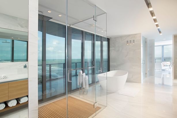 Miami Interior Designers - Residential Interior Design Project in Miami, FL. Regalia is an ultra-luxurious, one unit per floor residential tower. The 7600 square foot floor plate/balcony seen here was designed by Britto Charette. Photo: Alexia Fodere Designers: Britto Charette www.brittocharette.com